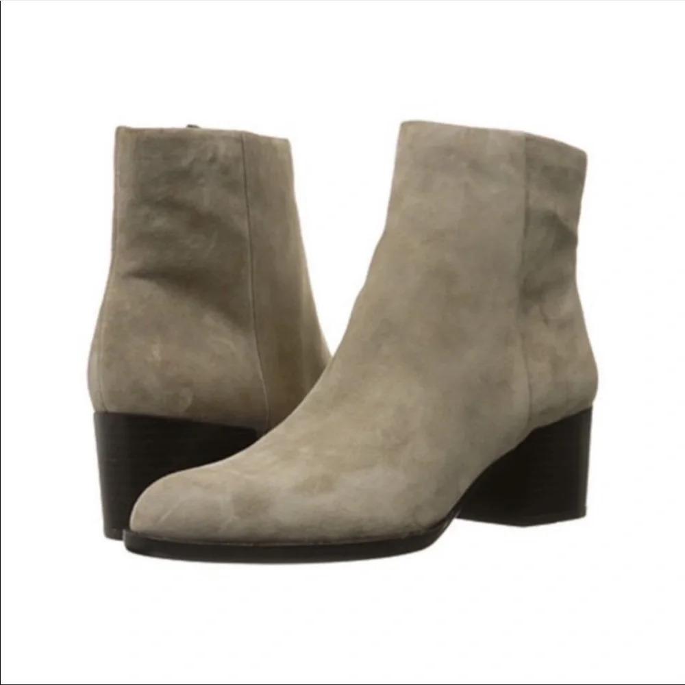 Sam Edelman Suede Ankle Boots Tan Joey Booties 6 1/2 Neutral Boho Minimalist